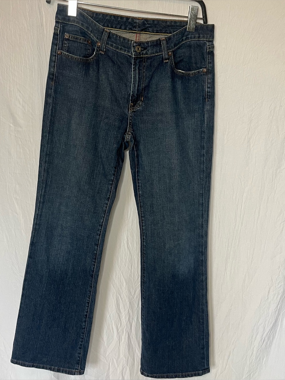 VTG Polo Jeans Co Ralph Lauren Stretch Kelly 10x31 Y2K Bootcut Red Stitch Cuff